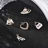 10Pcs 5 Styles Fashion Theme Alloy Enamel Pendants ENAM-FP0002-74-5
