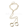Iron Ring Bracelets BJEW-C054-04G-2