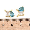 Brass Pave Cubic Zirconia Charms CU-CBA6A75-03G-10-3