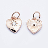 Brass Micro Pave Cubic Zirconia Charms RB-I078-67-NR-3