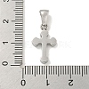 304 Stainless Steel Cubic Zirconia Pendants STAS-C102-04G-P-3