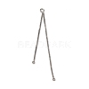Brass Tassel Box Chain Big Pendants KK-G510-13P-1