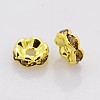 Brass Rhinestone Spacer Beads RB-A014-L6mm-14G-NF-2