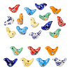 14Pcs 7 Colors Handmade Porcelain Beads PORC-PH0001-46-1