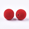 Flocky Acrylic Beads FIND-T046-40G-06-2