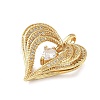 Brass Micro Pave Cubic Zirconia Pendants KK-F930-25B-G01-2
