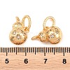 Brass Pave Clear Cubic Zirconia Pendants KK-L274-12G-3