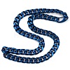 Ion Plating(IP) 304 Stainless Steel Cuban Link Chain Necklaces for Men NJEW-B116-07BL-2