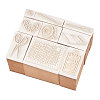 Wood and Rubber Stamps TOOL-WH0091-01-4