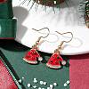 Christmas Theme Alloy Rhinestone Dangle Earrings EJEW-JE05830-06-2