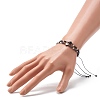 Natural Black Agate Beads Adjustable Nylon Thread Braided Bead Bracelets Sets BJEW-JB06453-7