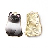 Alloy Enamel Pendants X-ENAM-M046-12G-B-1