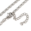 304 Stainless Steel Lumachina Chain Necklaces NJEW-C060-01A-P-2