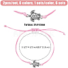 12Pcs 2 Colors Tortoise Alloy Link Bracelets Set BJEW-FI0001-40-3