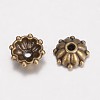 Tibetan Style Alloy Fancy Bead Caps X-PALLOY-D348-09AB-1