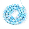 Anti-Tarnish Electroplate Glass Beads Strands X-GLAA-N010-8mm-01-2