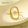Preserved Flowers 304 Stainless Steel and Epoxy Resin Open Cuff Rings for Women FS-WGCF311-21-1