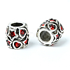 Zinc Alloy Rhinestone European Beads PALLOY-TAC0024-03C-1