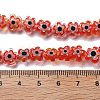 Handmade Millefiori Lampwork Beads Strands LAMP-F035-09C-4