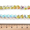Electroplate Transparent Glass Beads Strands EGLA-U004-03A-HP02-4