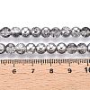 Electroplated Crackle Glass Beads Strands X-EGLA-N014-6mm-03-4