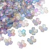 Two Tone Transparent Glass Bead Caps GLAA-Z020-02H-1