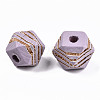 Painted Natural Wood Beads WOOD-T021-52A-07-2
