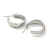 Brass Ring Stud Earrings EJEW-K264-08P-2