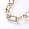 Aluminum Textured Paperclip Chain Bracelets & Necklaces Jewelry Sets SJEW-JS01094-01-8