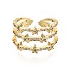 Brass Micro Pave Clear Cubic Zirconia Cuff Rings X-RJEW-S044-084-NF-3