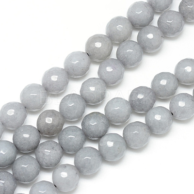 Natural White Jade Bead Strands X-G-R346-8mm-10-1