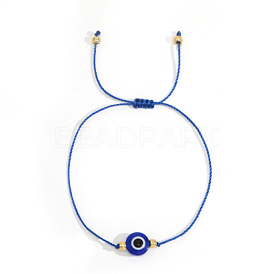 Bohemian Style Resin Evil Eye Bead Braided Bracelets BR6167-16-1