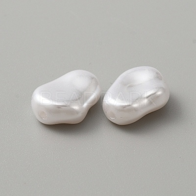 Opaque ABS Plastic Imitation Pearl Beads KY-WH0049-10A-1
