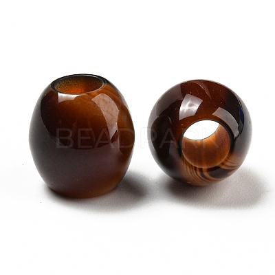 Opaque Resin Two Tone European Beads RESI-D070-02-1