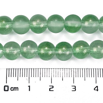 Frosted Transparent Glass Bead Strands X1-GLAA-P065-8mm-04-1
