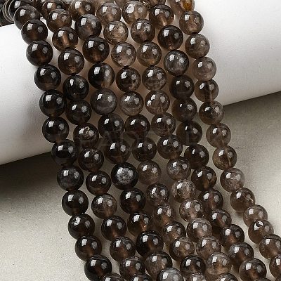 Natural Smoky Quartz Beads Strands G-B167-A09-6mm-1