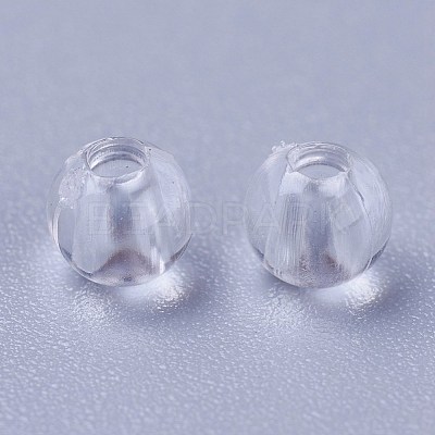 Transparent Clear Acrylic Round Beads X-PL526_4MM-1