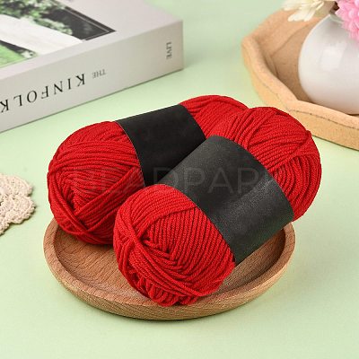 5Pcs Polyester Yarn for Knitting & Crochet YCOR-SZ0001-03L-1