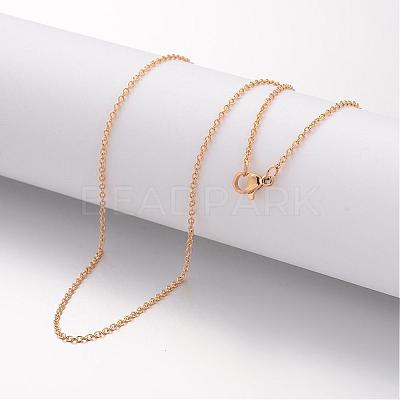 Ion Plating(IP) 304 Stainless Steel Necklace MAK-K004-18G-1