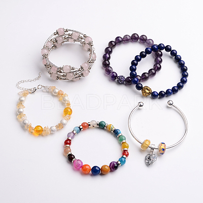 Fashionable Festival Ideas for Family Mixed Bracelets BJEW-JB02155-1