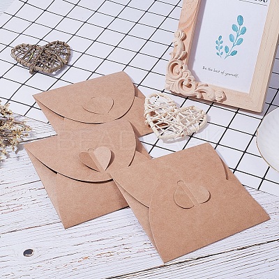 Vintage Square Heart Buckle CD Envelopes DIY-WH0092-01-1