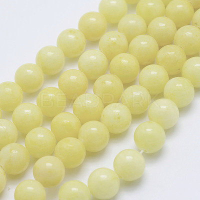 Natural Mashan Jade Round Beads Strands X-G-D263-4mm-XS06-1