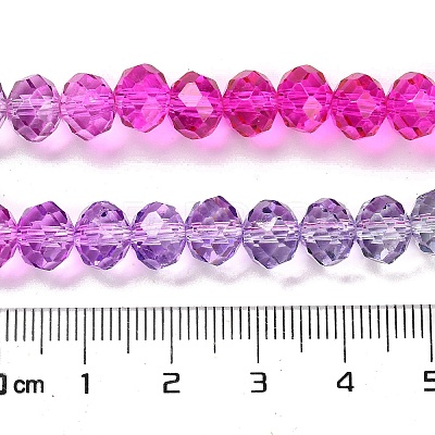 Transparent Painted Glass Beads Strands X1-DGLA-A034-T8mm-A06-1