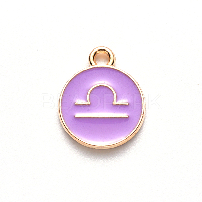 Alloy Enamel Pendants ENAM-S124-01B-01K-1