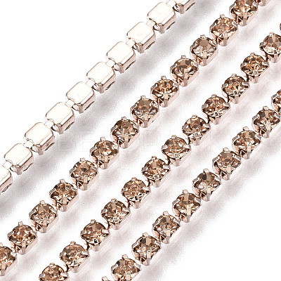 Electrophoresis Iron Rhinestone Strass Chains CHC-Q009-SS12-B18-1