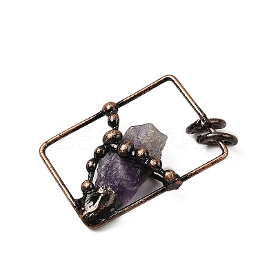 Natural Amethyst Nuggets Pendants G-B149-05R-03-1