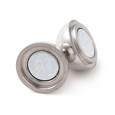 Tarnish Resistant 304 Stainless Steel Magnetic Clasps with Loops STAS-I137-07C-1