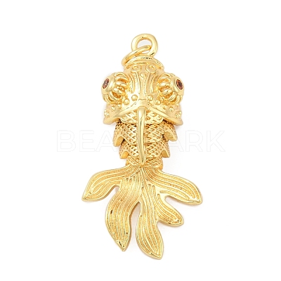 Brass Micro Pave Cubic Zirconia Pendants KK-R217-01G-03-1