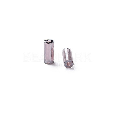 Transparent Colours Luster Glass Bugle Beads SEED-N005-001-A03-1
