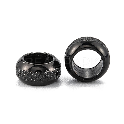 Frosted 201 Stainless Steel European Beads LS-STAS-B020-13EB-1